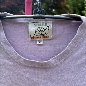 Snails Cinnamon Lavender lightweight sweater